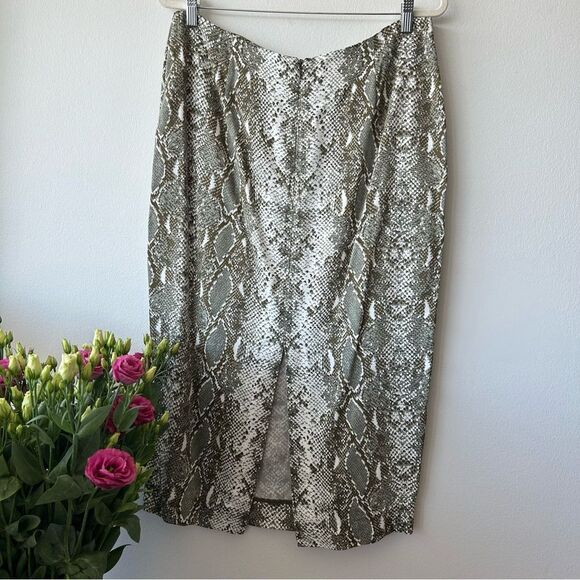 Diane von Furstenberg Kara Snake printed pencil skirt size 14 - Picture 3 of 13